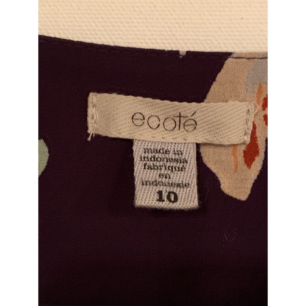 Plum Floral Print Romper - Size 10 - Picture 4 of 4